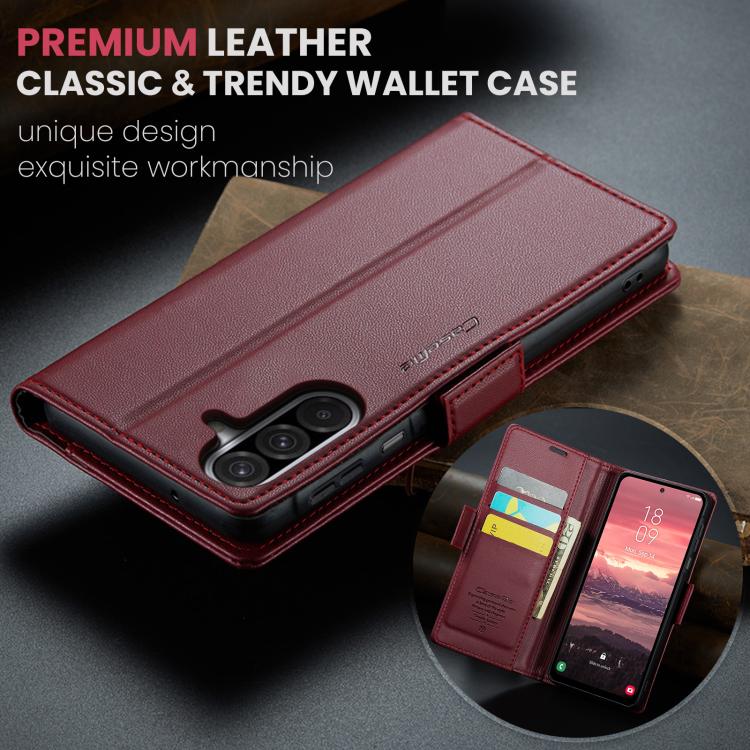 CaseMe 023 Butterfly Buckle Litchi Texture RFID Anti-theft Leather Phone Case, For Galaxy A17 / A18, For Galaxy S26 FE 5G, For Galaxy S26+ 5G, For Galaxy S26 Ultra 5G, For Galaxy S26 5G, For Galaxy A57 5G, For Galaxy A37 5G, For Galaxy A27 5G