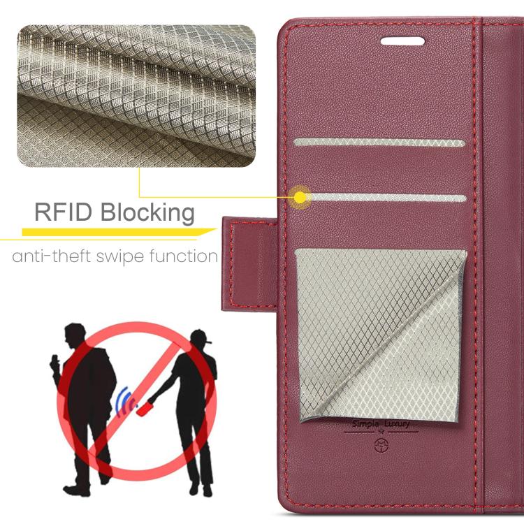 CaseMe 023 Butterfly Buckle Litchi Texture RFID Anti-theft Leather Phone Case, For Galaxy A17 / A18, For Galaxy S26 FE 5G, For Galaxy S26+ 5G, For Galaxy S26 Ultra 5G, For Galaxy S26 5G, For Galaxy A57 5G, For Galaxy A37 5G, For Galaxy A27 5G