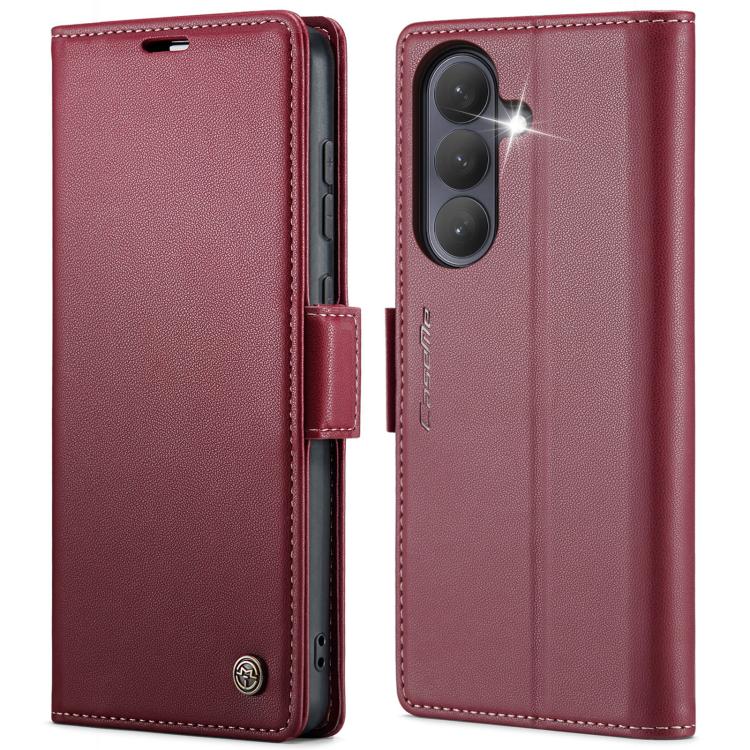 CaseMe 023 Butterfly Buckle Litchi Texture RFID Anti-theft Leather Phone Case, For Galaxy A17 / A18, For Galaxy S26 FE 5G, For Galaxy S26+ 5G, For Galaxy S26 Ultra 5G, For Galaxy S26 5G, For Galaxy A57 5G, For Galaxy A37 5G, For Galaxy A27 5G
