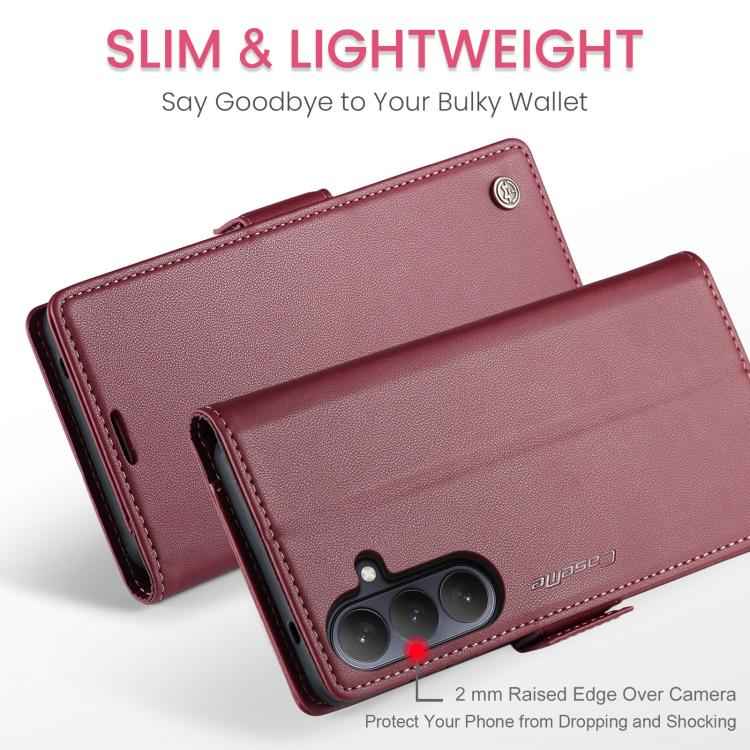 CaseMe 023 Butterfly Buckle Litchi Texture RFID Anti-theft Leather Phone Case, For Samsung Galaxy S26+ 5G, For Samsung Galaxy S26 Ultra 5G, For Samsung Galaxy S26 5G, For Samsung Galaxy S25 FE 5G, For Samsung Galaxy Z Fold7, For Samsung Galaxy S25 Edge...
