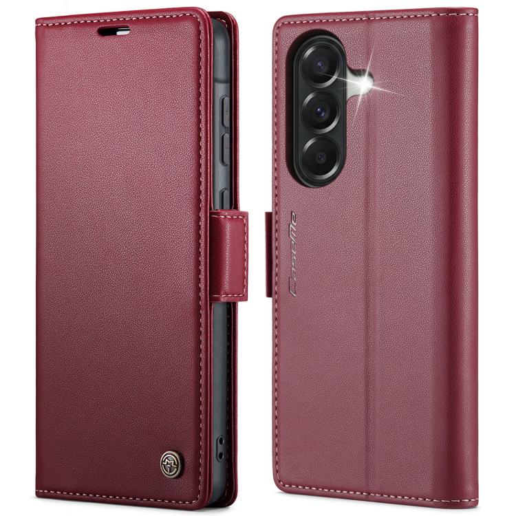 CaseMe 023 Butterfly Buckle Litchi Texture RFID Anti-theft Leather Phone Case, For Galaxy A17 / A18, For Galaxy S26 FE 5G, For Galaxy S26+ 5G, For Galaxy S26 Ultra 5G, For Galaxy S26 5G, For Galaxy A57 5G, For Galaxy A37 5G, For Galaxy A27 5G