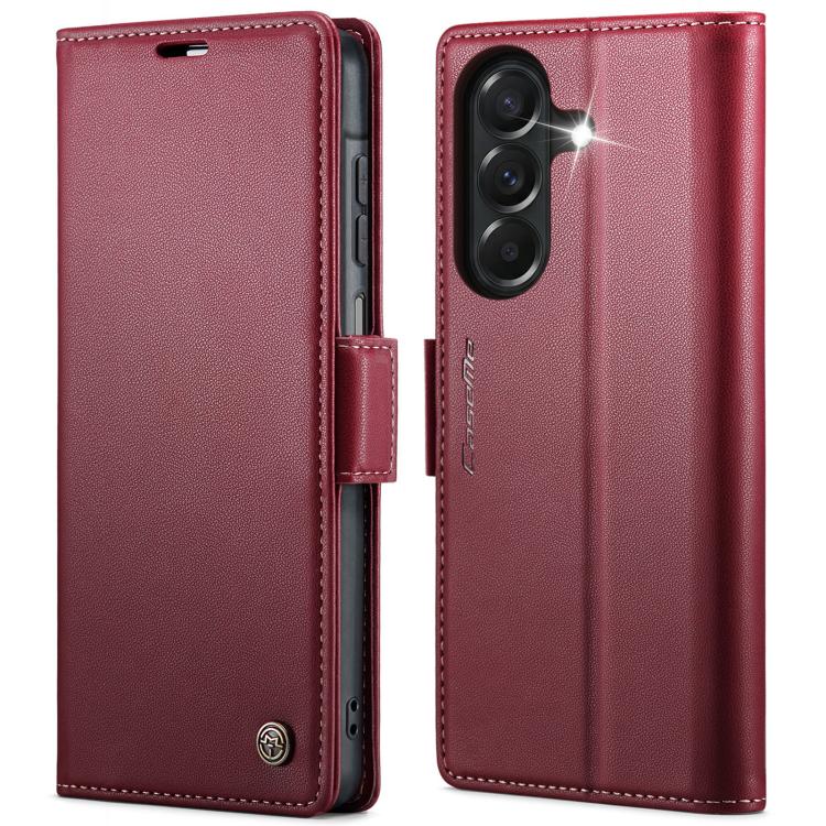 CaseMe 023 Butterfly Buckle Litchi Texture RFID Anti-theft Leather Phone Case, For Galaxy A17 / A18, For Galaxy S26 FE 5G, For Galaxy S26+ 5G, For Galaxy S26 Ultra 5G, For Galaxy S26 5G, For Galaxy A57 5G, For Galaxy A37 5G, For Galaxy A27 5G