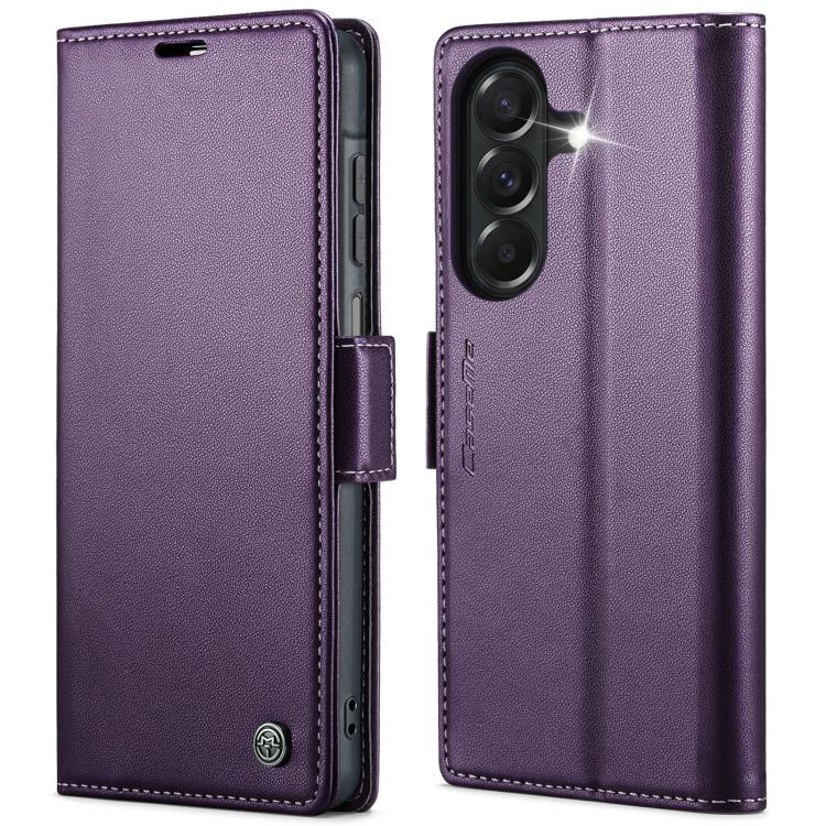 CaseMe 023 Butterfly Buckle Litchi Texture RFID Anti-theft Leather Phone Case, For Galaxy A17 / A18, For Galaxy S26 FE 5G, For Galaxy S26+ 5G, For Galaxy S26 Ultra 5G, For Galaxy S26 5G, For Galaxy A57 5G, For Galaxy A37 5G, For Galaxy A27 5G