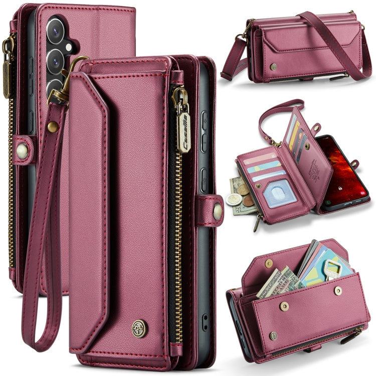 CaseMe C36 Card Slots Zipper Wallet RFID Anti-theft Leather Phone Case, For Galaxy A17 4G, For Galaxy Z Fold7, For Galaxy S25 Edge 5G, For Galaxy A56 5G, For Galaxy A36, For Galaxy S24 FE 5G