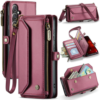 CaseMe C36 Card Slots Zipper Wallet RFID Anti-theft Leather Phone Case, For Galaxy A17 4G, For Galaxy Z Fold7, For Galaxy S25 Edge 5G, For Galaxy A56 5G, For Galaxy A36, For Galaxy S24 FE 5G