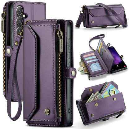 CaseMe C36 Card Slots Zipper Wallet RFID Anti-theft Leather Phone Case, For Galaxy A17 4G, For Galaxy Z Fold7, For Galaxy S25 Edge 5G, For Galaxy A56 5G, For Galaxy A36, For Galaxy S24 FE 5G