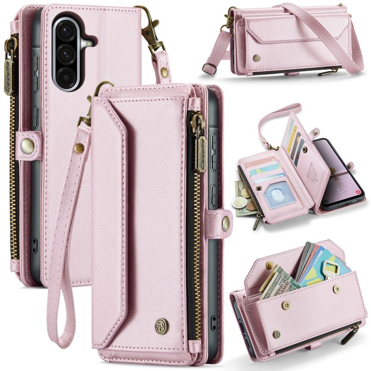 CaseMe C36 Card Slots Zipper Wallet RFID Anti-theft Leather Phone Case, For Galaxy A17 4G, For Galaxy Z Fold7, For Galaxy S25 Edge 5G, For Galaxy A56 5G, For Galaxy A36, For Galaxy S24 FE 5G