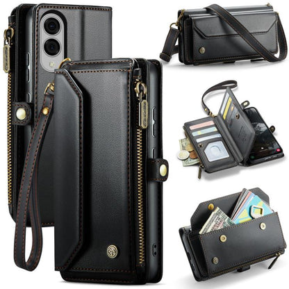 CaseMe C36 Card Slots Zipper Wallet RFID Anti-theft Leather Phone Case, For Galaxy A17 4G, For Galaxy Z Fold7, For Galaxy S25 Edge 5G, For Galaxy A56 5G, For Galaxy A36, For Galaxy S24 FE 5G
