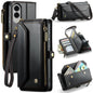 CaseMe C36 Card Slots Zipper Wallet RFID Anti-theft Leather Phone Case, For Galaxy A17 4G, For Galaxy Z Fold7, For Galaxy S25 Edge 5G, For Galaxy A56 5G, For Galaxy A36, For Galaxy S24 FE 5G