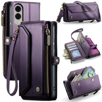 CaseMe C36 Card Slots Zipper Wallet RFID Anti-theft Leather Phone Case, For Galaxy A17 4G, For Galaxy Z Fold7, For Galaxy S25 Edge 5G, For Galaxy A56 5G, For Galaxy A36, For Galaxy S24 FE 5G