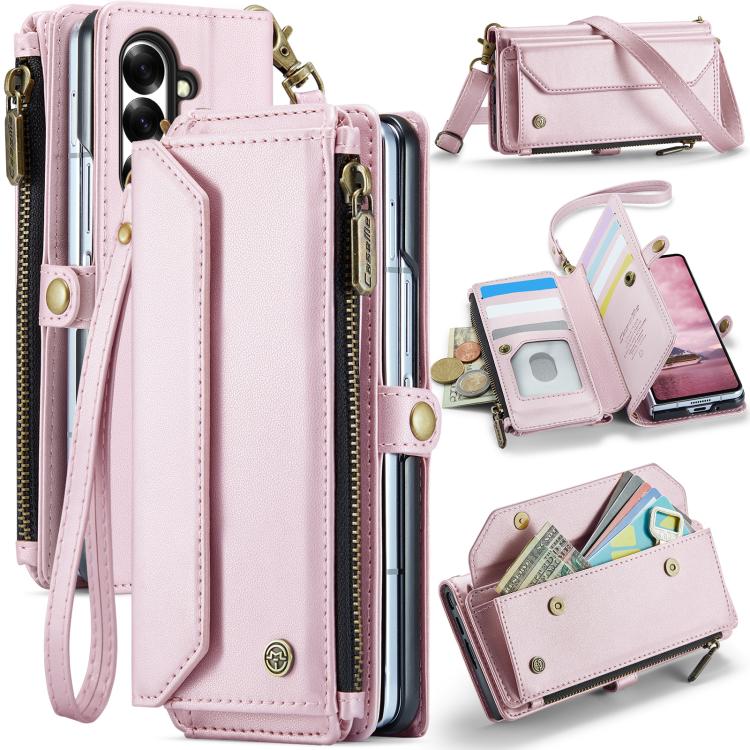CaseMe C36 Card Slots Zipper Wallet RFID Anti-theft Leather Phone Case, For Galaxy A17 4G, For Galaxy Z Fold7, For Galaxy S25 Edge 5G, For Galaxy A56 5G, For Galaxy A36, For Galaxy S24 FE 5G