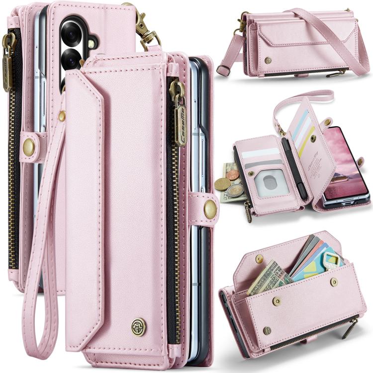 CaseMe C36 Card Slots Zipper Wallet RFID Anti-theft Leather Phone Case