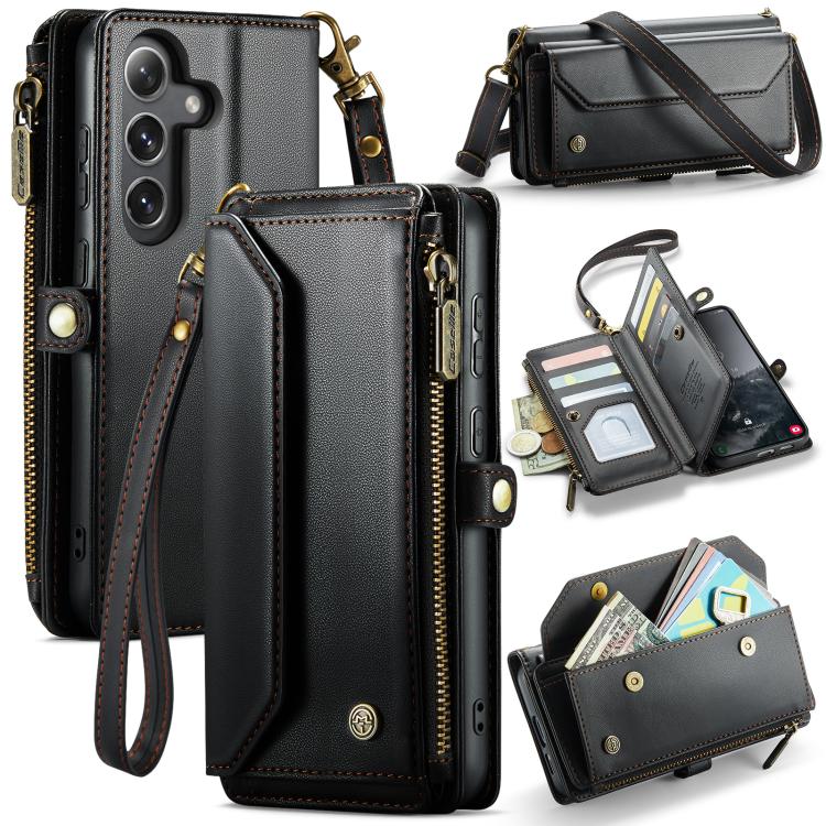 CaseMe C36 Card Slots Zipper Wallet RFID Anti-theft Leather Phone Case