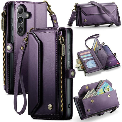CaseMe C36 Card Slots Zipper Wallet RFID Anti-theft Leather Phone Case, For Galaxy Z Fold8 5G, For Galaxy S26 FE 5G, For Galaxy Z Fold8 Ultra 5G, For Galaxy S26+ 5G, For Galaxy S26 Ultra 5G, For Galaxy S26 5G, For Galaxy A57 5G, For Galaxy A37 5G      ...