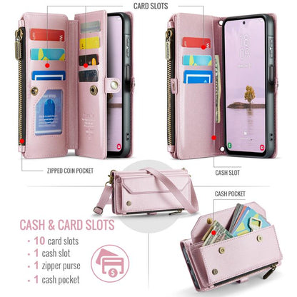 CaseMe C36 Card Slots Zipper Wallet RFID Anti-theft Leather Phone Case, For Galaxy A17 4G, For Galaxy Z Fold7, For Galaxy S25 Edge 5G, For Galaxy A56 5G, For Galaxy A36, For Galaxy S24 FE 5G