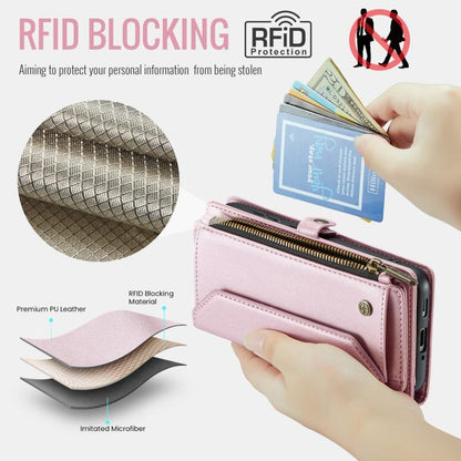 CaseMe C36 Card Slots Zipper Wallet RFID Anti-theft Leather Phone Case, For Galaxy A17 4G, For Galaxy Z Fold7, For Galaxy S25 Edge 5G, For Galaxy A56 5G, For Galaxy A36, For Galaxy S24 FE 5G