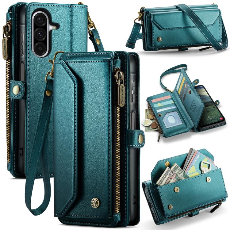 CaseMe C36 Card Slots Zipper Wallet RFID Anti-theft Leather Phone Case, For Galaxy A17 4G, For Galaxy Z Fold7, For Galaxy S25 Edge 5G, For Galaxy A56 5G, For Galaxy A36, For Galaxy S24 FE 5G