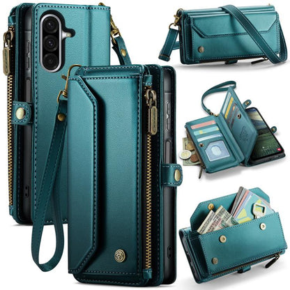 CaseMe C36 Card Slots Zipper Wallet RFID Anti-theft Leather Phone Case, For Galaxy A17 4G, For Galaxy Z Fold7, For Galaxy S25 Edge 5G, For Galaxy A56 5G, For Galaxy A36, For Galaxy S24 FE 5G