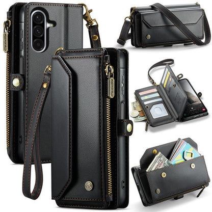 CaseMe C36 Card Slots Zipper Wallet RFID Anti-theft Leather Phone Case, For Galaxy A17 4G, For Galaxy Z Fold7, For Galaxy S25 Edge 5G, For Galaxy A56 5G, For Galaxy A36, For Galaxy S24 FE 5G