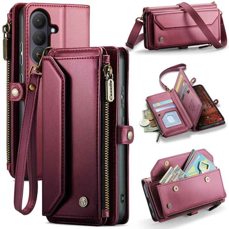 CaseMe C36 Card Slots Zipper Wallet RFID Anti-theft Leather Phone Case, For Samsung Galaxy S26+ 5G, For Samsung Galaxy S26 Ultra 5G, For Samsung Galaxy S26 5G, For Samsung Galaxy S25 FE 5G, For Samsung Galaxy A17 4G, For Samsung Galaxy Z Fold7         ...