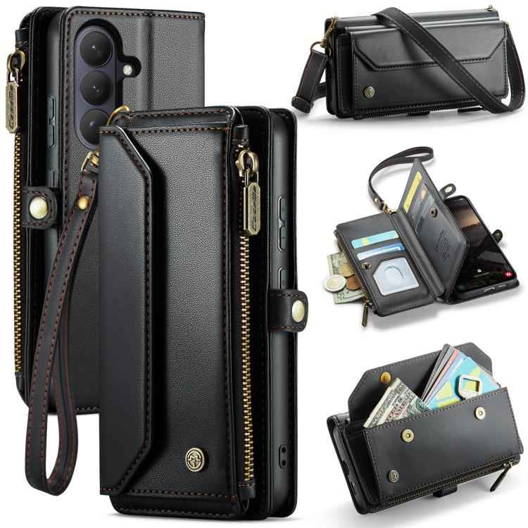 CaseMe C36 Card Slots Zipper Wallet RFID Anti-theft Leather Phone Case, For Samsung Galaxy S26+ 5G, For Samsung Galaxy S26 Ultra 5G, For Samsung Galaxy S26 5G, For Samsung Galaxy S25 FE 5G, For Samsung Galaxy A17 4G, For Samsung Galaxy Z Fold7         ...