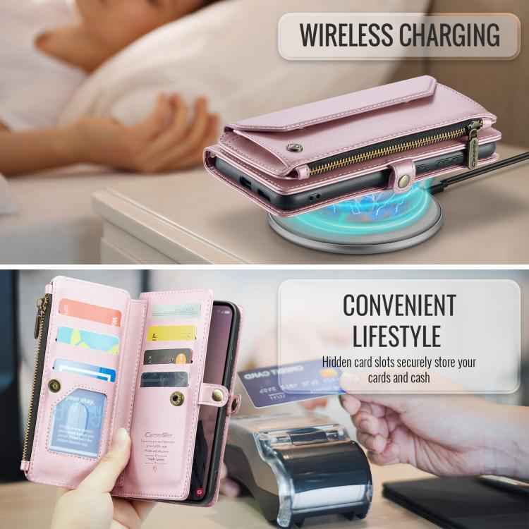 CaseMe C36 Card Slots Zipper Wallet RFID Anti-theft Leather Phone Case, For Samsung Galaxy S26+ 5G, For Samsung Galaxy S26 Ultra 5G, For Samsung Galaxy S26 5G, For Samsung Galaxy S25 FE 5G, For Samsung Galaxy A17 4G, For Samsung Galaxy Z Fold7         ...