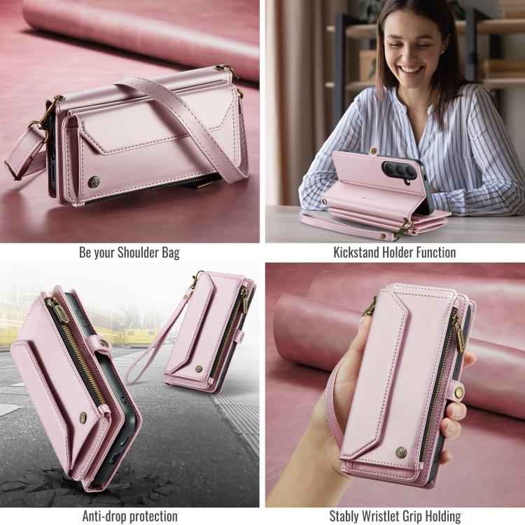 CaseMe C36 Card Slots Zipper Wallet RFID Anti-theft Leather Phone Case, For Samsung Galaxy S26+ 5G, For Samsung Galaxy S26 Ultra 5G, For Samsung Galaxy S26 5G, For Samsung Galaxy S25 FE 5G, For Samsung Galaxy A17 4G, For Samsung Galaxy Z Fold7         ...