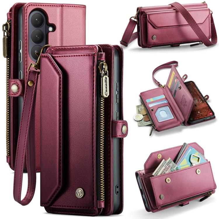 CaseMe C36 Card Slots Zipper Wallet RFID Anti-theft Leather Phone Case, For Galaxy Z Fold8 5G, For Galaxy S26 FE 5G, For Galaxy Z Fold8 Ultra 5G, For Galaxy S26+ 5G, For Galaxy S26 Ultra 5G, For Galaxy S26 5G, For Galaxy A57 5G, For Galaxy A37 5G      ...