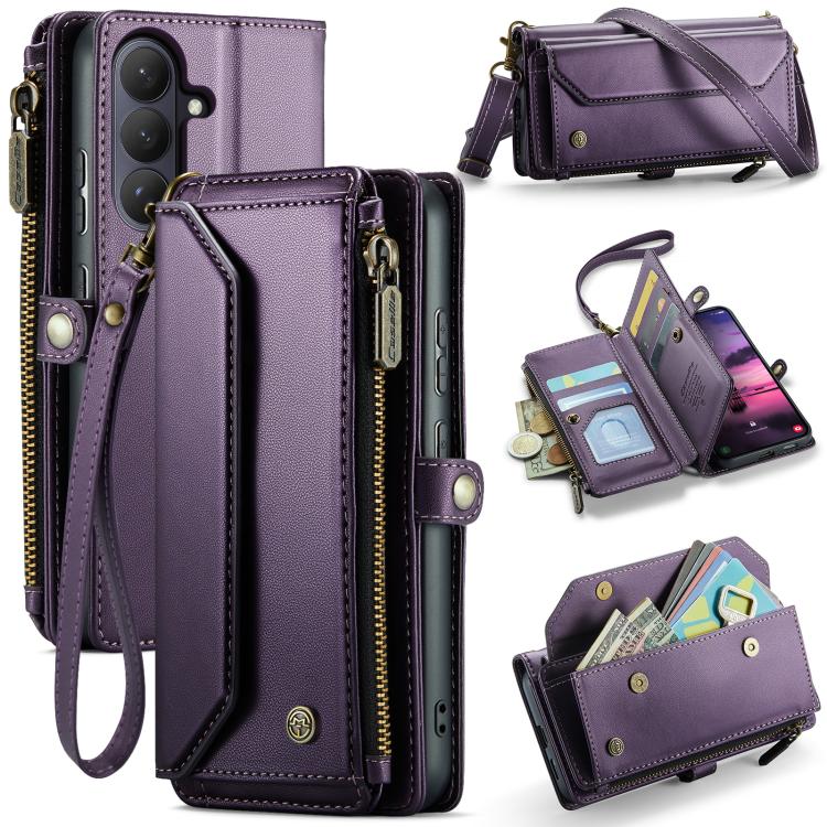CaseMe C36 Card Slots Zipper Wallet RFID Anti-theft Leather Phone Case, For Galaxy Z Fold8 5G, For Galaxy S26 FE 5G, For Galaxy Z Fold8 Ultra 5G, For Galaxy S26+ 5G, For Galaxy S26 Ultra 5G, For Galaxy S26 5G, For Galaxy A57 5G, For Galaxy A37 5G      ...