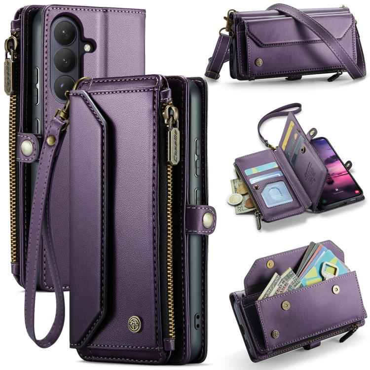 CaseMe C36 Card Slots Zipper Wallet RFID Anti-theft Leather Phone Case, For Samsung Galaxy S26+ 5G, For Samsung Galaxy S26 Ultra 5G, For Samsung Galaxy S26 5G, For Samsung Galaxy S25 FE 5G, For Samsung Galaxy A17 4G, For Samsung Galaxy Z Fold7         ...
