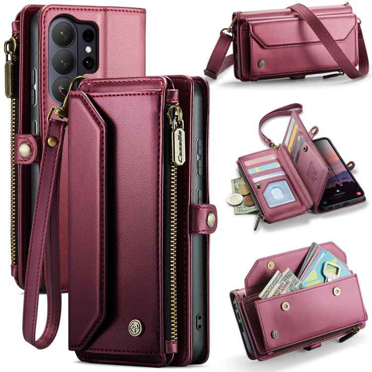 CaseMe C36 Card Slots Zipper Wallet RFID Anti-theft Leather Phone Case, For Samsung Galaxy S26+ 5G, For Samsung Galaxy S26 Ultra 5G, For Samsung Galaxy S26 5G, For Samsung Galaxy S25 FE 5G, For Samsung Galaxy A17 4G, For Samsung Galaxy Z Fold7         ...