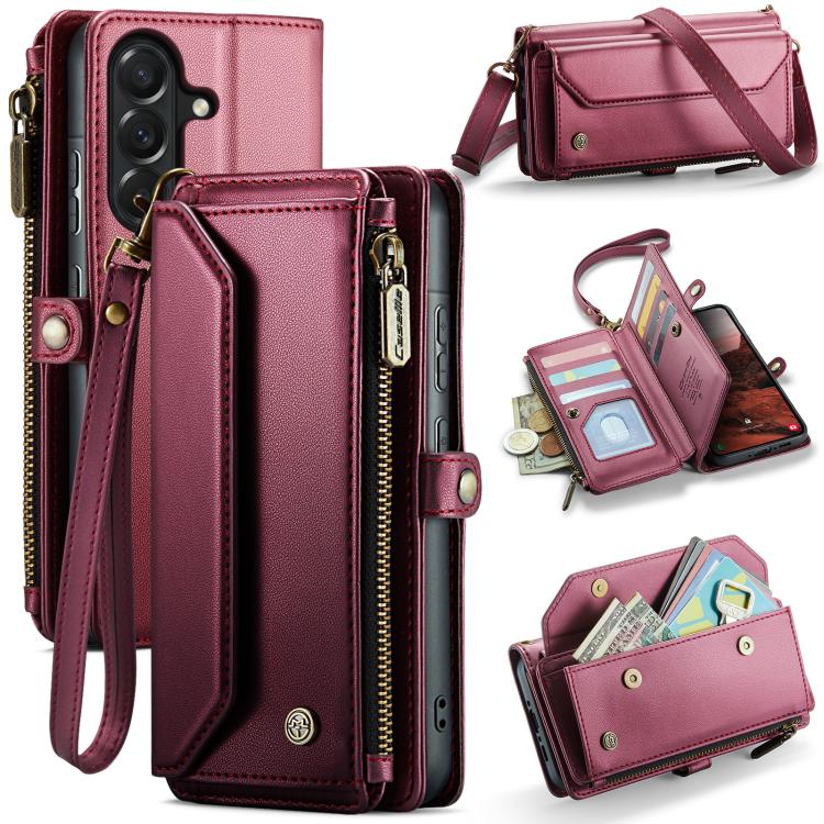 CaseMe C36 Card Slots Zipper Wallet RFID Anti-theft Leather Phone Case, For Galaxy Z Fold8 5G, For Galaxy S26 FE 5G, For Galaxy Z Fold8 Ultra 5G, For Galaxy S26+ 5G, For Galaxy S26 Ultra 5G, For Galaxy S26 5G, For Galaxy A57 5G, For Galaxy A37 5G      ...