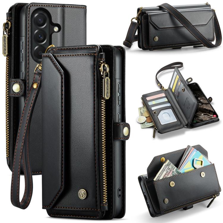 CaseMe C36 Card Slots Zipper Wallet RFID Anti-theft Leather Phone Case, For Galaxy Z Fold8 5G, For Galaxy S26 FE 5G, For Galaxy Z Fold8 Ultra 5G, For Galaxy S26+ 5G, For Galaxy S26 Ultra 5G, For Galaxy S26 5G, For Galaxy A57 5G, For Galaxy A37 5G      ...