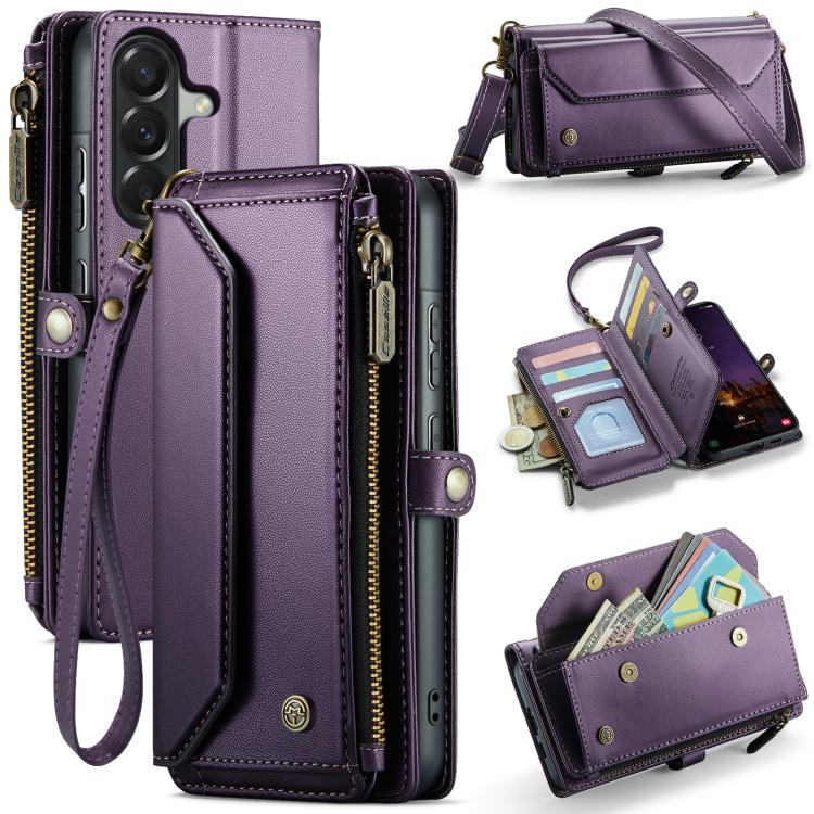 CaseMe C36 Card Slots Zipper Wallet RFID Anti-theft Leather Phone Case, For Galaxy Z Fold8 5G, For Galaxy S26 FE 5G, For Galaxy Z Fold8 Ultra 5G, For Galaxy S26+ 5G, For Galaxy S26 Ultra 5G, For Galaxy S26 5G, For Galaxy A57 5G, For Galaxy A37 5G      ...
