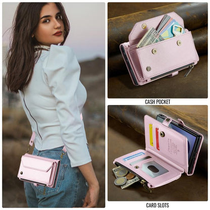 CaseMe C36 Card Slots Zipper Wallet RFID Anti-theft Leather Phone Case, For Galaxy Z Fold8 5G, For Galaxy S26 FE 5G, For Galaxy Z Fold8 Ultra 5G, For Galaxy S26+ 5G, For Galaxy S26 Ultra 5G, For Galaxy S26 5G, For Galaxy A57 5G, For Galaxy A37 5G      ...