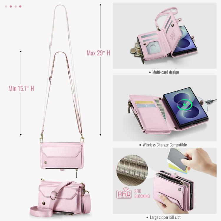 CaseMe C36 Card Slots Zipper Wallet RFID Anti-theft Leather Phone Case, For Galaxy Z Fold8 5G, For Galaxy S26 FE 5G, For Galaxy Z Fold8 Ultra 5G, For Galaxy S26+ 5G, For Galaxy S26 Ultra 5G, For Galaxy S26 5G, For Galaxy A57 5G, For Galaxy A37 5G      ...