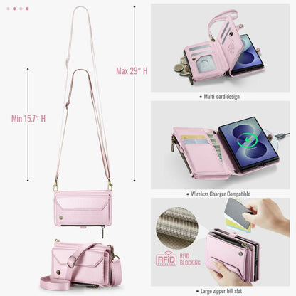 CaseMe C36 Card Slots Zipper Wallet RFID Anti-theft Leather Phone Case, For Galaxy Z Fold8 5G, For Galaxy S26 FE 5G, For Galaxy Z Fold8 Ultra 5G, For Galaxy S26+ 5G, For Galaxy S26 Ultra 5G, For Galaxy S26 5G, For Galaxy A57 5G, For Galaxy A37 5G      ...