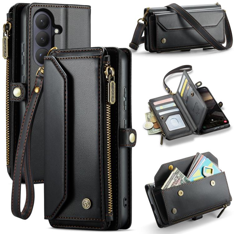 CaseMe C36 Card Slots Zipper Wallet RFID Anti-theft Leather Phone Case, For Galaxy Z Fold8 5G, For Galaxy S26 FE 5G, For Galaxy Z Fold8 Ultra 5G, For Galaxy S26+ 5G, For Galaxy S26 Ultra 5G, For Galaxy S26 5G, For Galaxy A57 5G, For Galaxy A37 5G      ...
