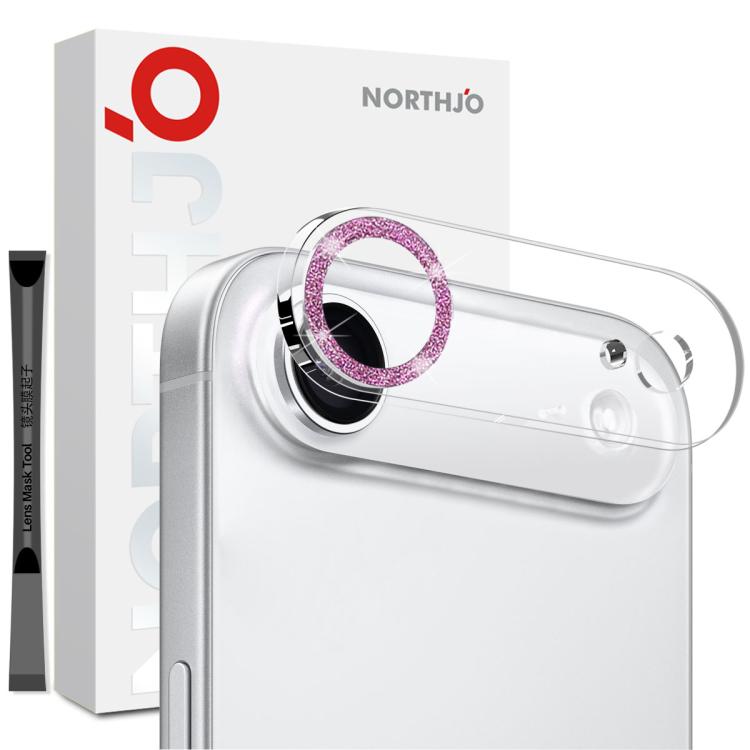NORTHJO Camera Lens Protector Glitter Ring 3D Tempered Glass Film