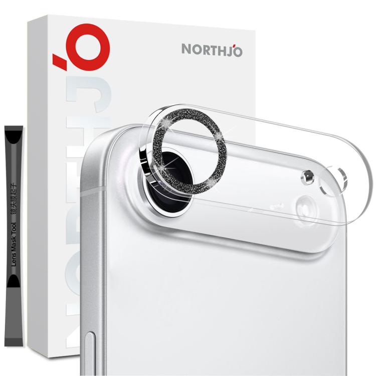 NORTHJO Camera Lens Protector Glitter Ring 3D Tempered Glass Film