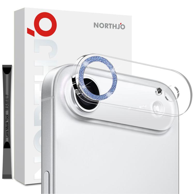 NORTHJO Camera Lens Protector Glitter Ring 3D Tempered Glass Film