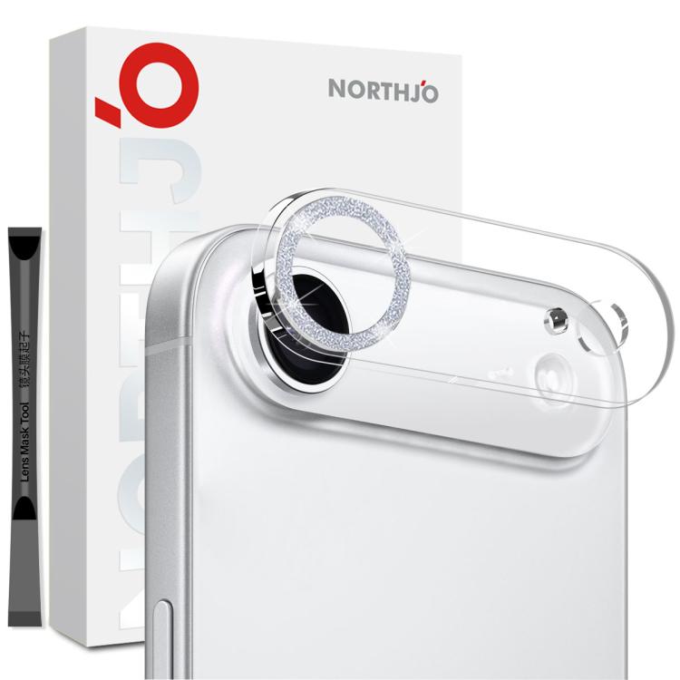 NORTHJO Camera Lens Protector Glitter Ring 3D Tempered Glass Film