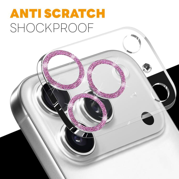 NORTHJO Camera Lens Protector Glitter Ring 3D Tempered Glass Film