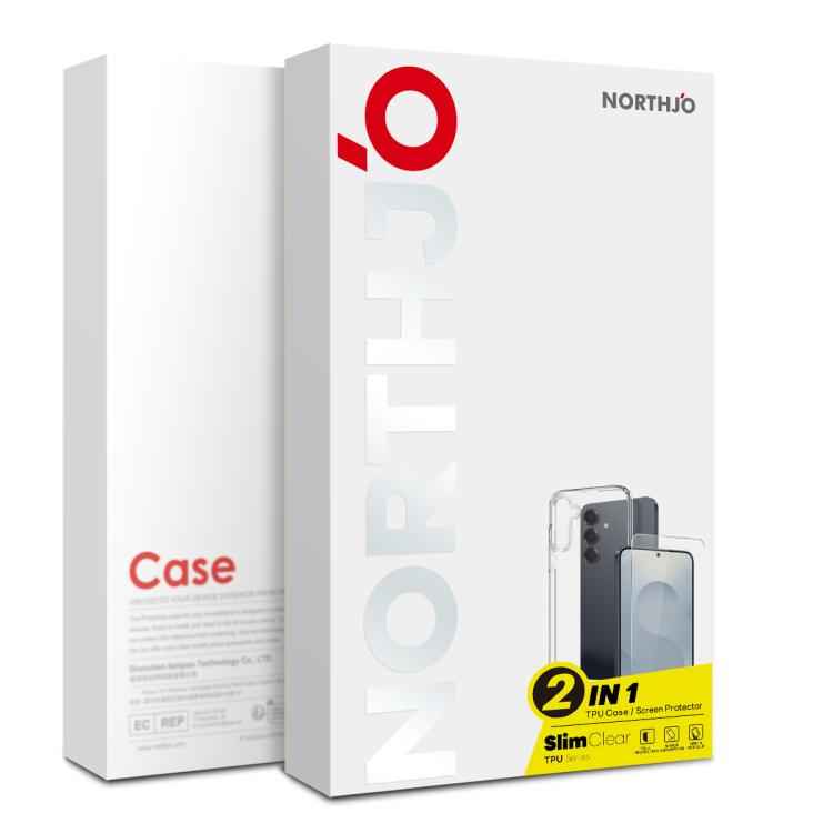 NORTHJO TPU Case with Screen Film, Support Fingerprint Unlock, For Samsung Galaxy S26+ 5G, For Samsung Galaxy S26 Ultra 5G, For Samsung Galaxy S26 5G, For Samsung Galaxy S25 Edge 5G, For Samsung Galaxy S25 5G, For Samsung Galaxy S25+ 5G                ...