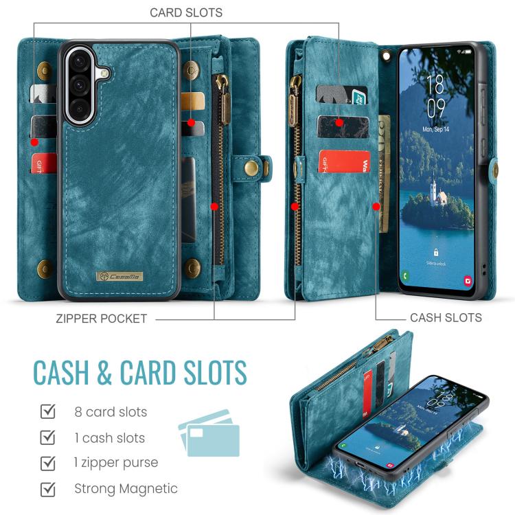 CaseMe 008 Detachable Multifunctional Leather Phone Case, For Samsung Galaxy A56 5G, For Samsung Galaxy A36 5G, For Samsung Galaxy S25 5G, For Samsung Galaxy S25+ 5G, For Samsung Galaxy S25 Ultra 5G, For Samsung Galaxy A16 5G