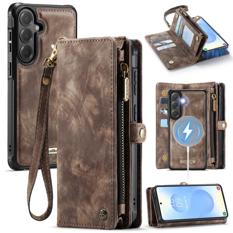 CaseMe 008 Detachable Multifunctional Leather Phone Case, For Samsung Galaxy S26+ 5G, For Samsung Galaxy S26 Ultra 5G, For Samsung Galaxy S26 5G, For Samsung Galaxy Z Fold7, For Samsung Galaxy S25 Edge 5G, For Samsung Galaxy A56 5G                     ...