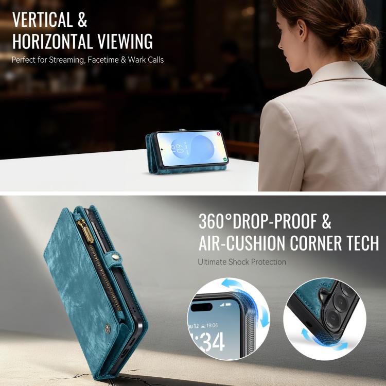 CaseMe 008 Detachable Multifunctional Leather Phone Case, For Samsung Galaxy S26+ 5G, For Samsung Galaxy S26 Ultra 5G, For Samsung Galaxy S26 5G, For Samsung Galaxy Z Fold7, For Samsung Galaxy S25 Edge 5G, For Samsung Galaxy A56 5G                     ...