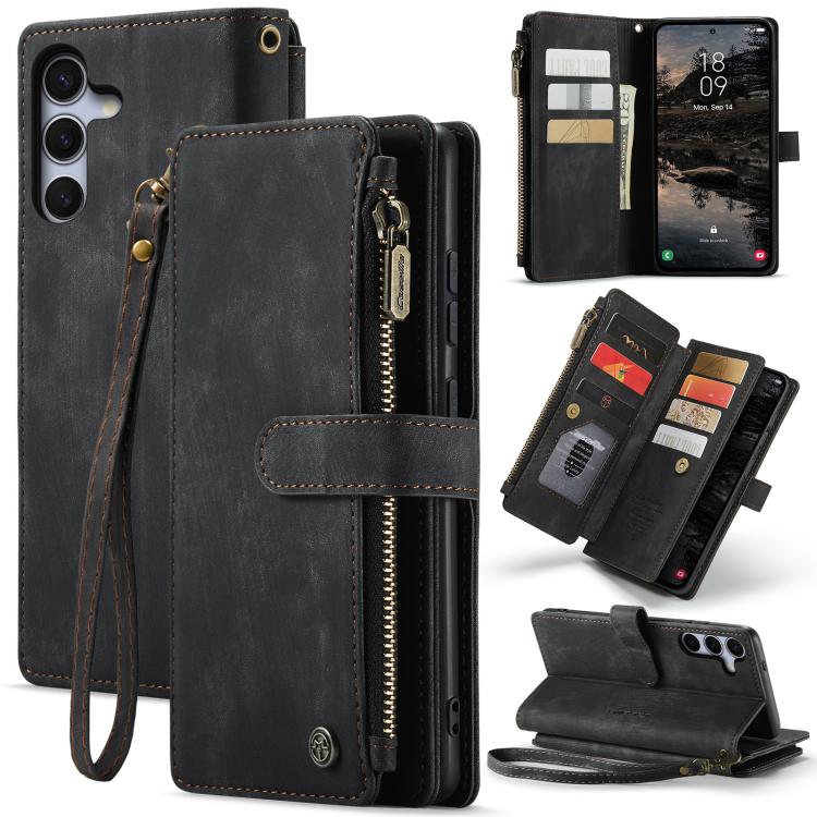 CaseMe C30 Card Slots Zipper Wallet Leather Phone Case, For Galaxy A56, For Galaxy A36, For Galaxy S25 5G, For Galaxy S25+ 5G, For Galaxy S25 Ultra 5G, For Galaxy A16 5G
