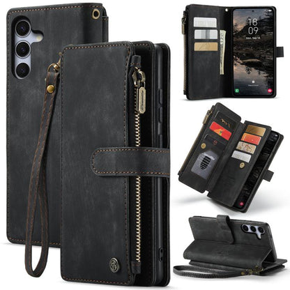 CaseMe C30 Card Slots Zipper Wallet Leather Phone Case, For Galaxy A56, For Galaxy A36, For Galaxy S25 5G, For Galaxy S25+ 5G, For Galaxy S25 Ultra 5G, For Galaxy A16 5G