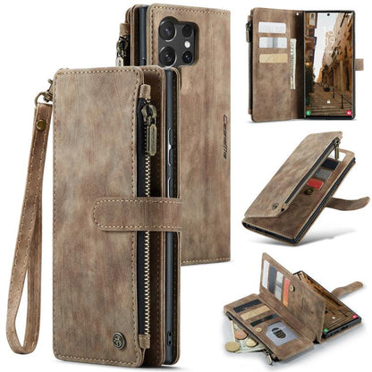 CaseMe C30 Card Slots Zipper Wallet Leather Phone Case, For Galaxy A56, For Galaxy A36, For Galaxy S25 5G, For Galaxy S25+ 5G, For Galaxy S25 Ultra 5G, For Galaxy A16 5G